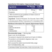 Supplement - HealthXP Zinc Gluconate,  60 capsules 