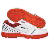 Nivia Caribbean Cricket Shoes, White/Red 6