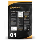 Back - MyFitFuel MFF Whey Protein 80,  2.2 lb  Vanilla Crème 