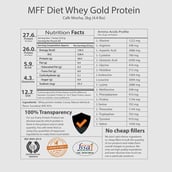 Supplement - MyFitFuel MFF Diet Whey Gold Protein,  4.4 lb  Café Mocha 