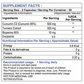 supplement - Pharm Grade Curcumin C3 Bioperine 95%,  60 capsules 