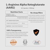 supplement - MyFitFuel L Arginine Alpha Ketoglutarate (AAKG) 750 mg, 60 capsules