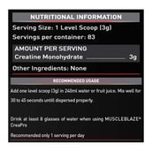 3 - MuscleBlaze CreaPRO Creatine with Creapure OP, Unflavoured 0.55 lb