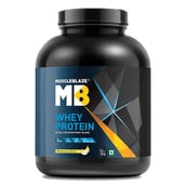 New - MuscleBlaze Whey Protein,  4.4 lb  Banana Cream 