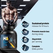Points - MuscleBlaze 100% Micellar Casein, 4.4 lb Chocolate