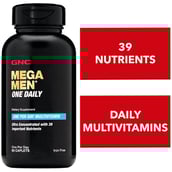 1 - GNC Mega Men One Daily Multivitamin (Iron Free), 60 caplets Unflavoured