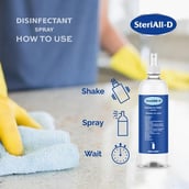 1 - West Coast SteriAll-D Surface Disinfectant Spray,  Fragrance Free  500 ml  Protection from Germs 