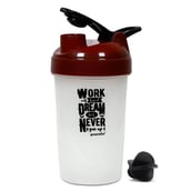 Greenbee Work Dream Never Protein Shaker,  Transparent with Maroon Cap  500 ml 