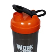 1 - Greenbee Work Dream Never Protein Shaker, Black with Orange Cap 700 ml