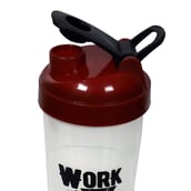 1 - Greenbee Work Dream Never Protein Shaker, Transparent with Maroon Cap 700 ml