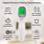 1 - HeTaiDa Infrared Thermometer (IRT) for Baby & Adult, White