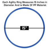 1 - Fitsy Agility Training Ring (AR2416),  Multicolor  15 Inches 12 Piece 