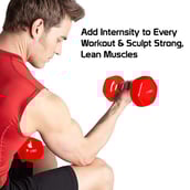 Fitsy Vinyl Dumbbells (AR2263), Red (Pair) 3 kg