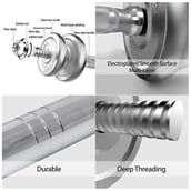 3 - Fitsy Chrome Dumbbell Set (AR2484),  Silver  15 kg 