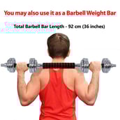 3 - Fitsy Chrome Dumbbell Set Rubber Grip (AR2483), Silver 15 kg