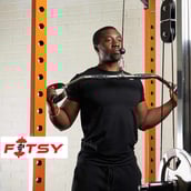 Fitsy Lat Pull Down Bar - 90cm, Silver and Black