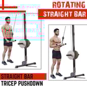 1 - Fitsy Straight Press Down Chrome Bar (AR2300),  Silver and Black 