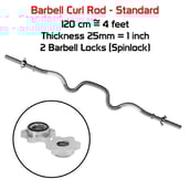 1 - Fitsy Super Curl Bar - 120cm,  Silver 