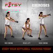 2 - Fitsy Iron Kettelbell, Black 4 kg