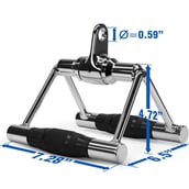 3 - Fitsy 2PC V Shape and Pull Rope,  Silver and Black 