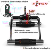 Fitsy V Shape Press Down Bar,  Silver and Black 