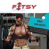 2 - Fitsy Arm Blaster for Bicep Support,  Black 