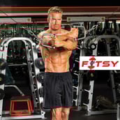 Fitsy V Shape Tricep Rubber Bar - AR2515, Silver and Black