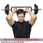 1 - Fitsy Rectagular Shape Tricep Bar,  Silver 