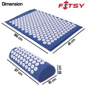 3 - Fitsy Accupressure Mat,  Grey  66 x 41cm 