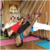 Fitsy Aerial Yoga Sling,  Purple 4PC  11 mm 