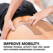 2 - Fitsy Y Shape Kinesiology Tape,  Brown  10PC 