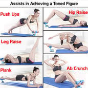 1 - Fitsy Sit Ups Abdominal Exercise,  Purple  Free Size 