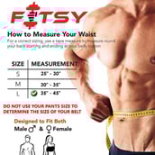 Fitsy Weight Lifting Belt Cushion Leather,  Black  Large 