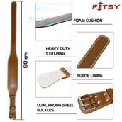 5 - Fitsy Weight Lifting Belt Cushion Leather,  Brown  Large 