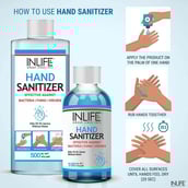 use - INLIFE Hand Sanitizer with 70% Alcohol Based,  Fragrance Free  100 ml  Germ Protection, Anti-Bacterial (Pack of 2) 