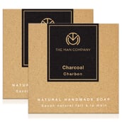 The Man Company Charcoal Soap,  2 Piece(s)/Pack  for All Skin Types (Pack of 2) 