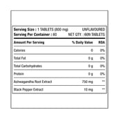 supplement - Big Muscles Organic Ashwagandha, 60 tablet(s)