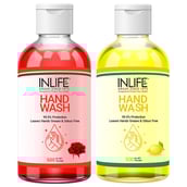INLIFE Hand Wash,  Rose & Lemon Combo  500 ml  99.9% Germs Protection 
