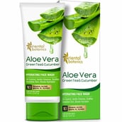 Front - Oriental Botanics Aloe Vera Green Tea & Cucumber Hydrating Face Wash,  100 ml  No Sulphate, Paraben, Silicone 