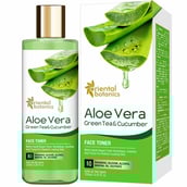 Front - Oriental Botanics Aloe Vera Green Tea & Cucumber Face Toner,  150 ml  for All Skin Types 