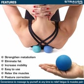 2 - Strauss Yoga Massage Ball,  Blue 