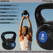 2 - Strauss Kettlebell,  Black  6 kg 