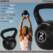 2 - Strauss Kettlebell,  Black  2 kg 
