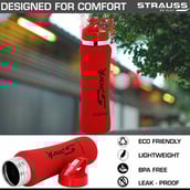 2 - Strauss Spark Stainless Steel Bottle,  Rubber Finish Red  750 ml 