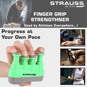 2 - Strauss Adjustable Finger Hand Grip,  Green 