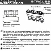 3 - Strauss Adjustable Finger Hand Grip,  Pink 
