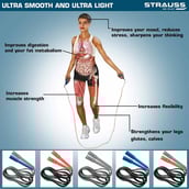 2 - Strauss Adjustable Skipping Rope,  Blue  Free Size 