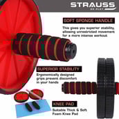 1 - Strauss Double Exercise Wheel,  Red  560 g 