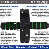 2 - Strauss Double Exercise Wheel,  Green  560 g 