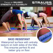 2 - Strauss Yoga Mat Yogasana, Blue 6 mm